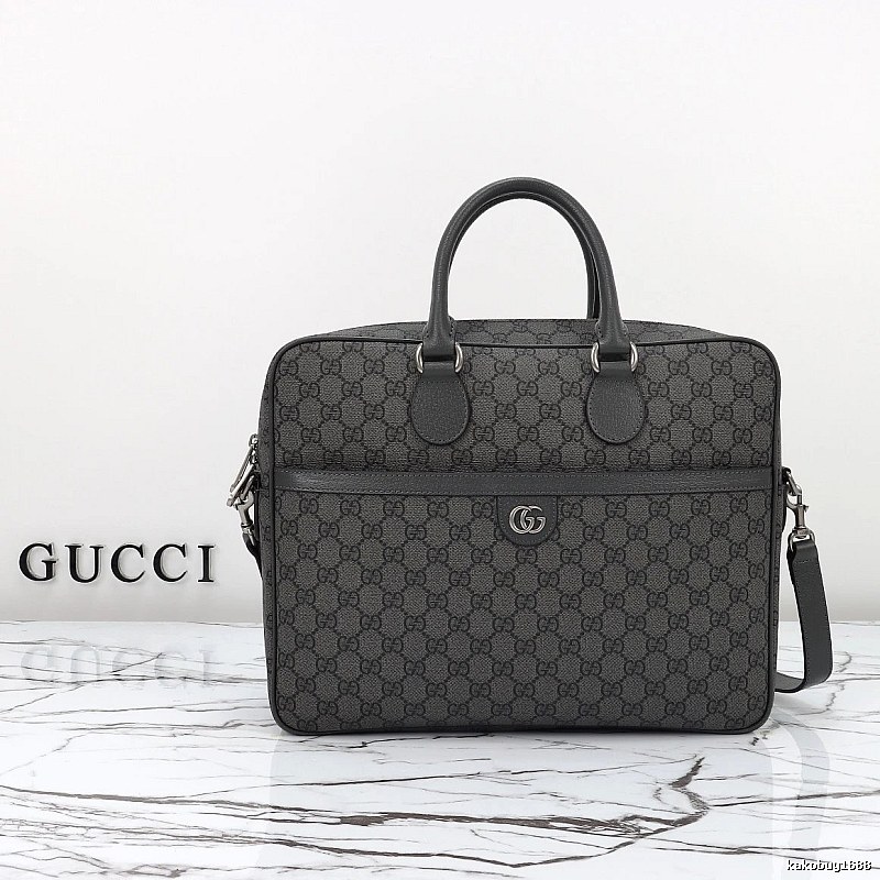 Gray GG Briefcase Gucci Briefcase for Photo Ready Styling