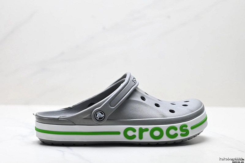 Gray trendy style of Crocs clogs