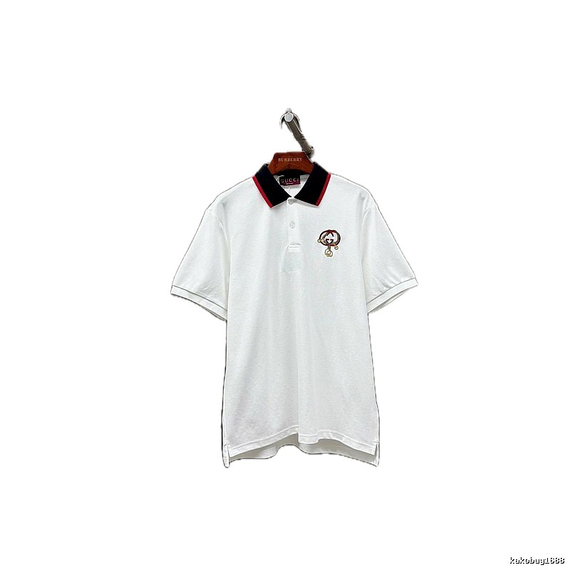 Gucci classic fashion white polo shirt