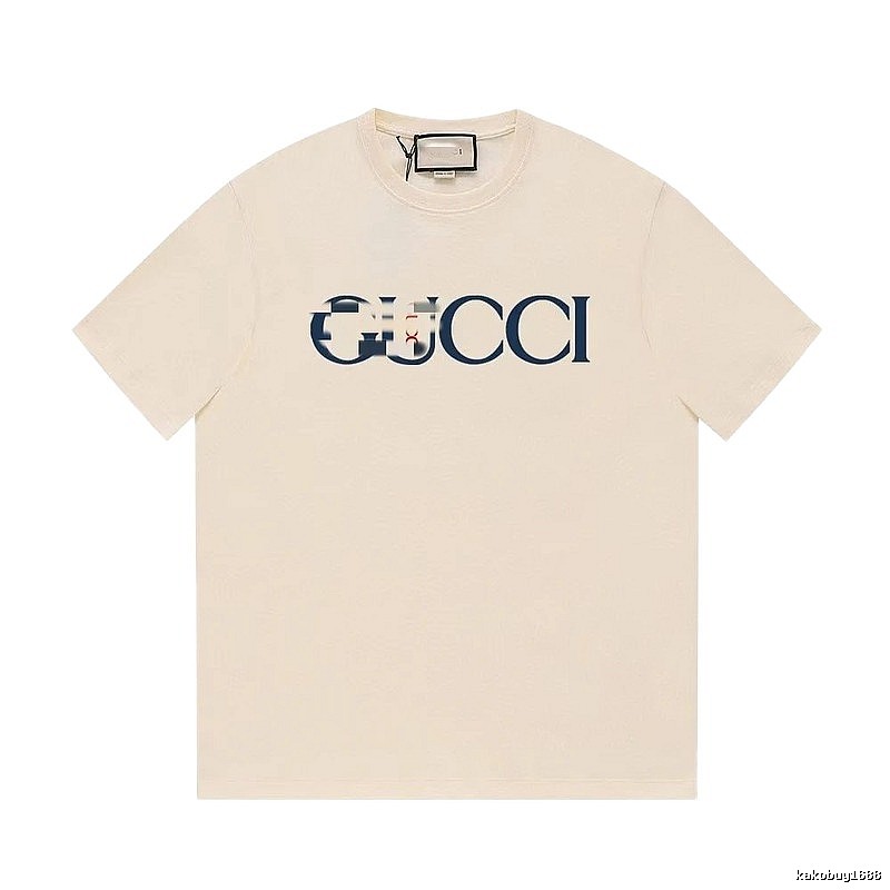 Gucci Classic Printed Casual Style Off-white Short Sleeve T-Shirt