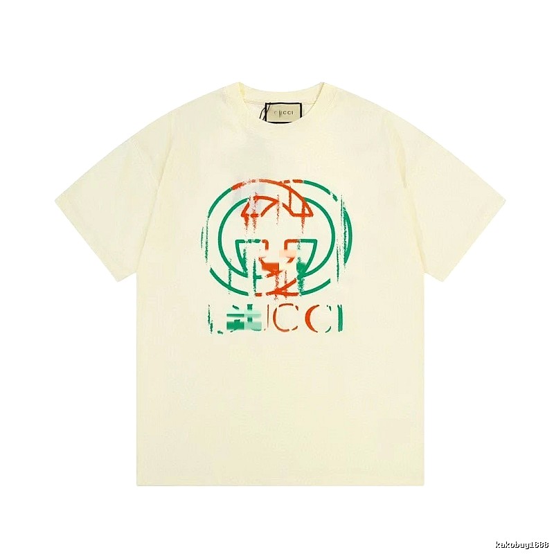 Gucci Double G Graffiti Vintage Style Off-white T-shirt