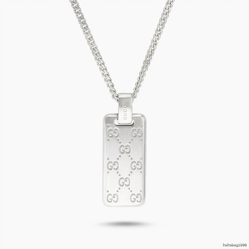 Gucci Double G Print Silver Necklace