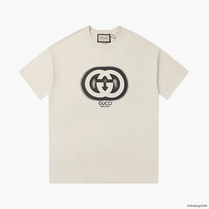Gucci Double G Print Vintage Style Off-white T-shirt