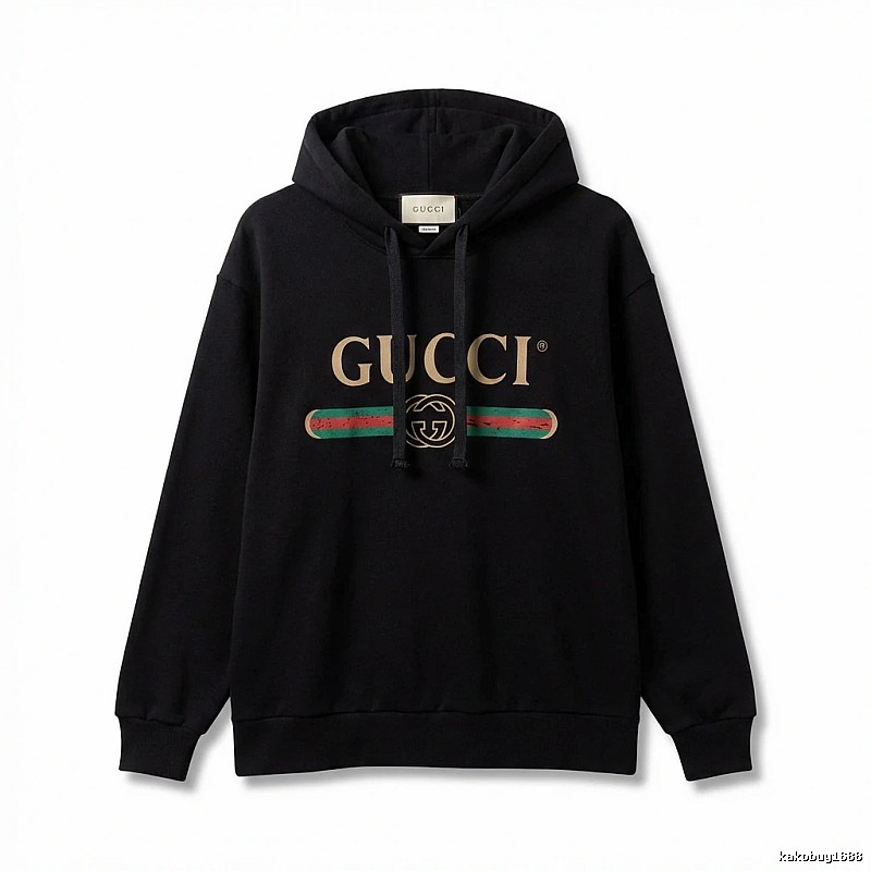 Gucci letter print style black hoodie