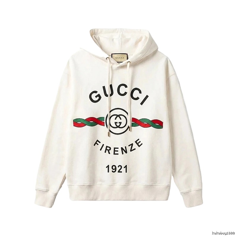 Gucci retro-style white hoodie