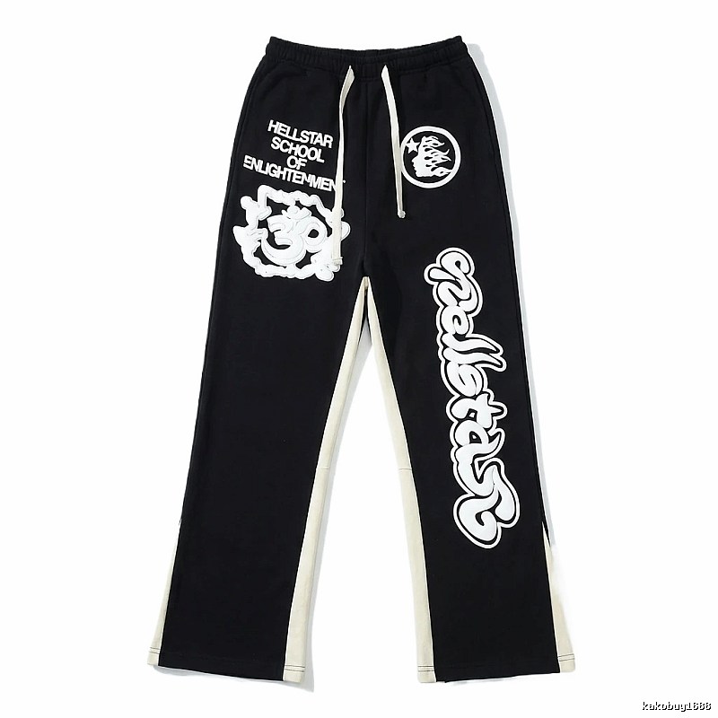 Hellstar Dark Style Printed Black Pants