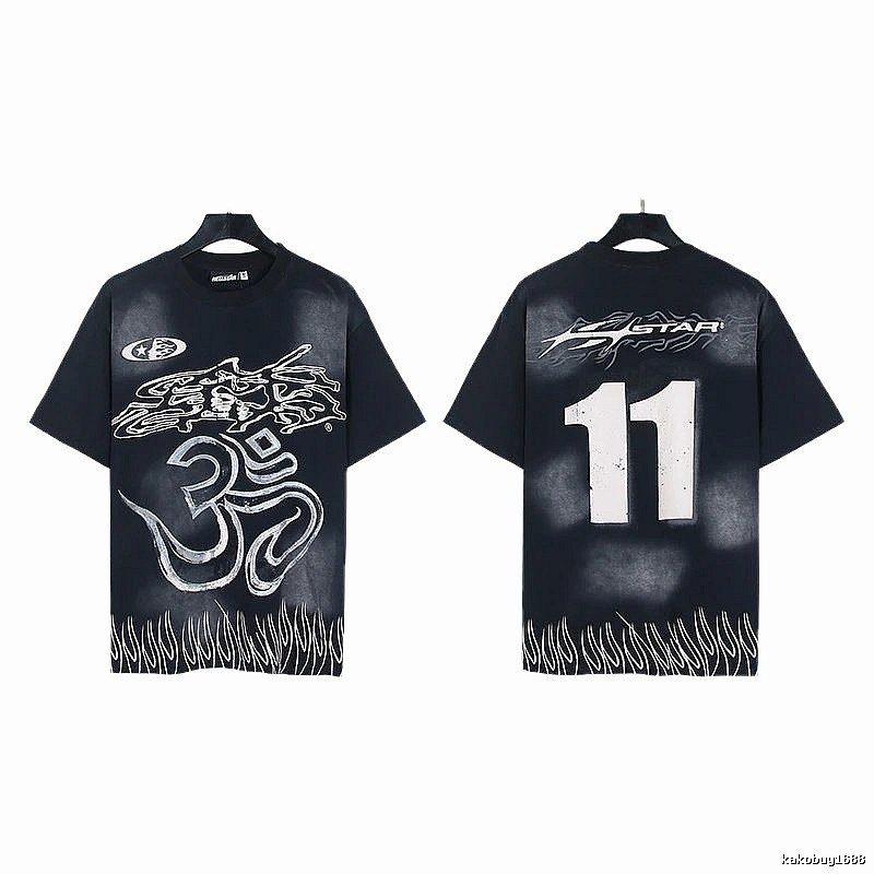 Hellstar No.11 Printed Street Style Black T-Shirt