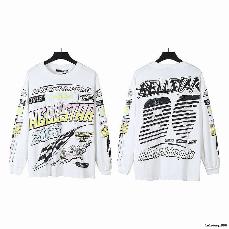 Hellstar Racing Style White Sweatshirt