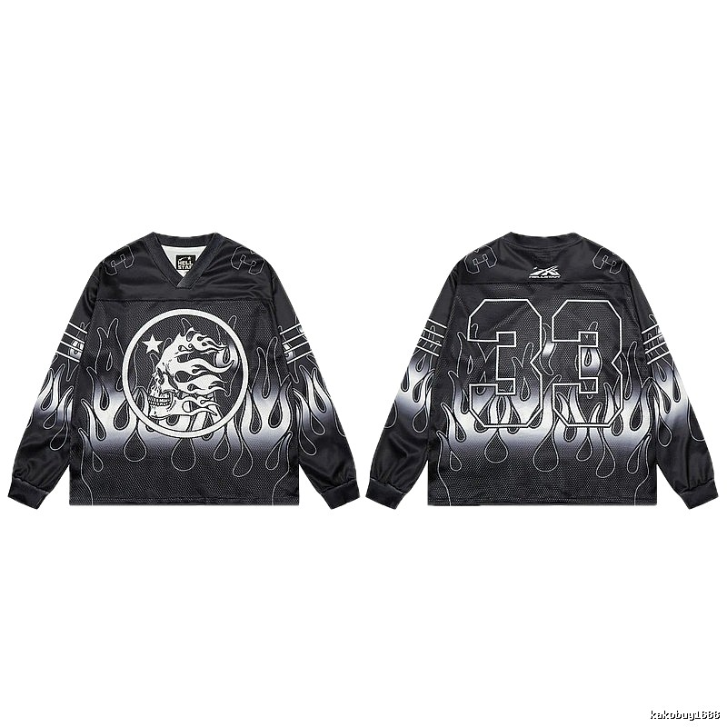 Hellstar Skull Flame High Street Black Jersey