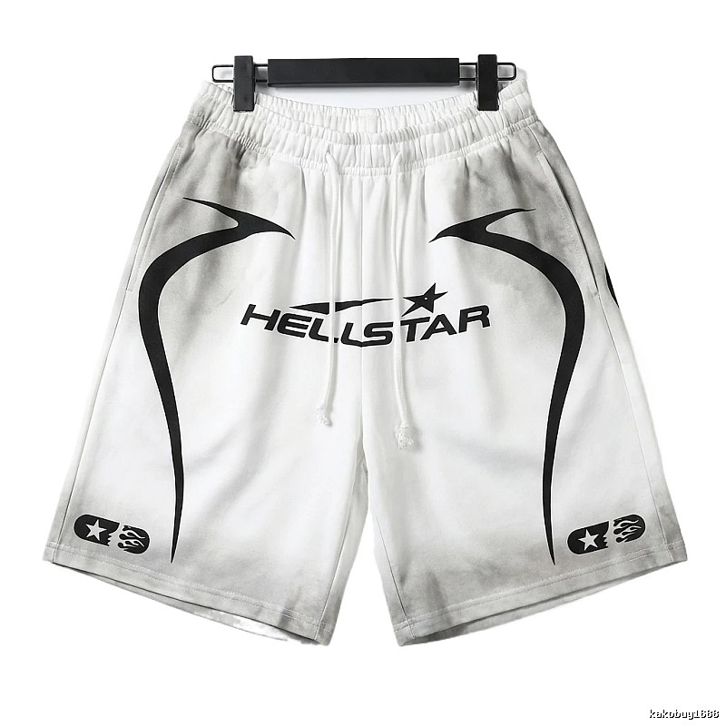 Hellstar Trendy Style White Shorts