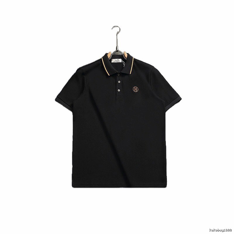 Hermès Classic Wind Black Polo Shirt