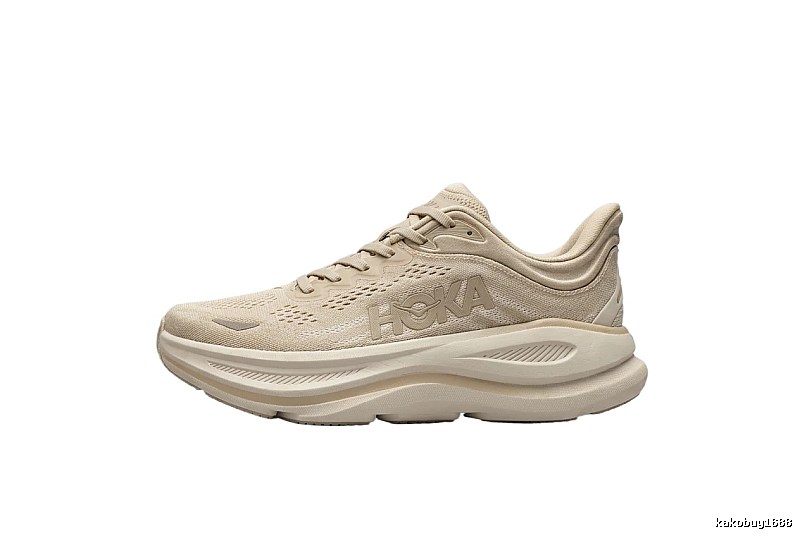 HOKA trendy brand beige sports shoes