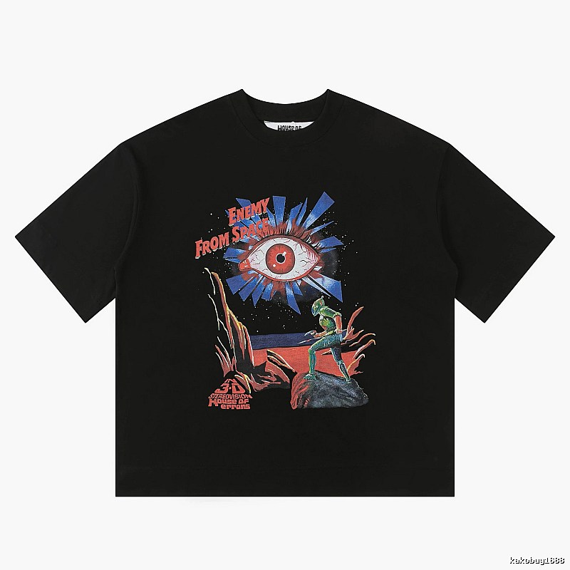 "House of Errors Alien Eye Trendy Cool Black T-shirt"