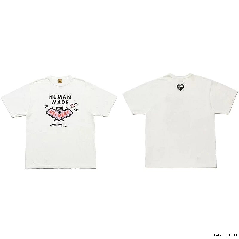 Human Made Casual Heart logo T-shirt Black Green Human for Comfortable Styling