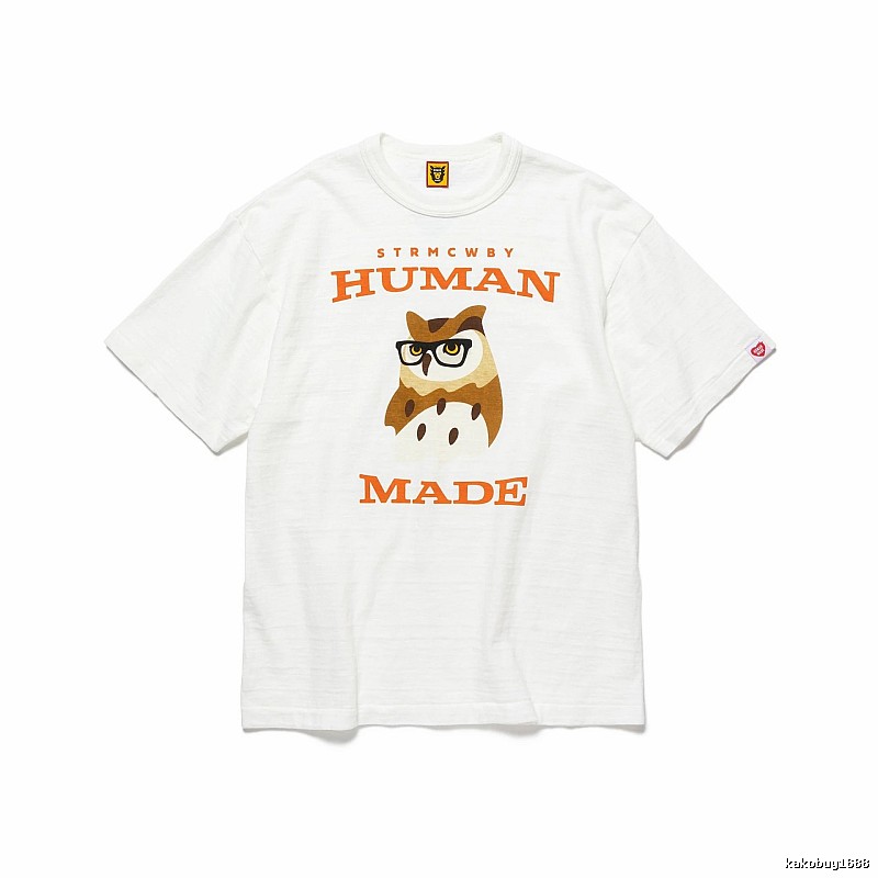 HUMAN MADE Owl Print Vintage White T-Shirt