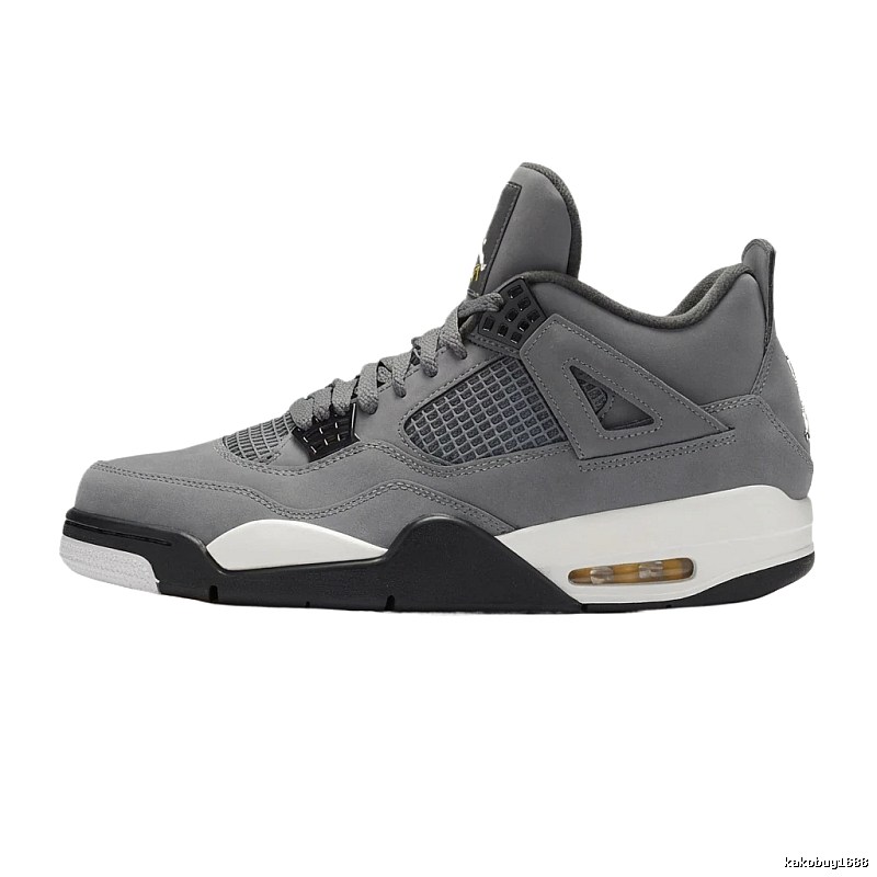 Jordan 4 Grey-Black Trendy Sneakers