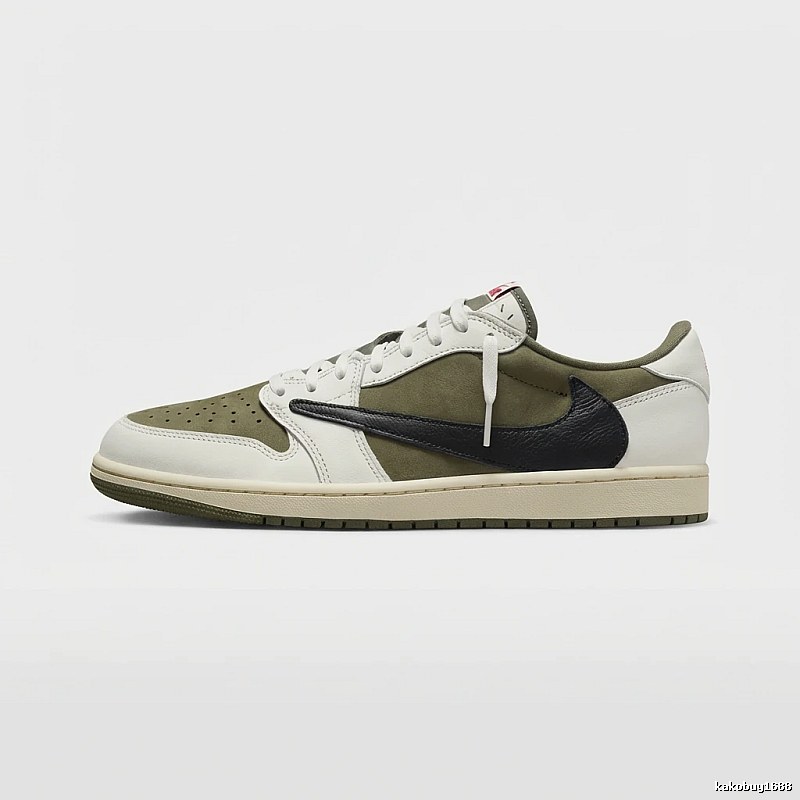 Jordan AJ1 Retro Style White and Green Shoes