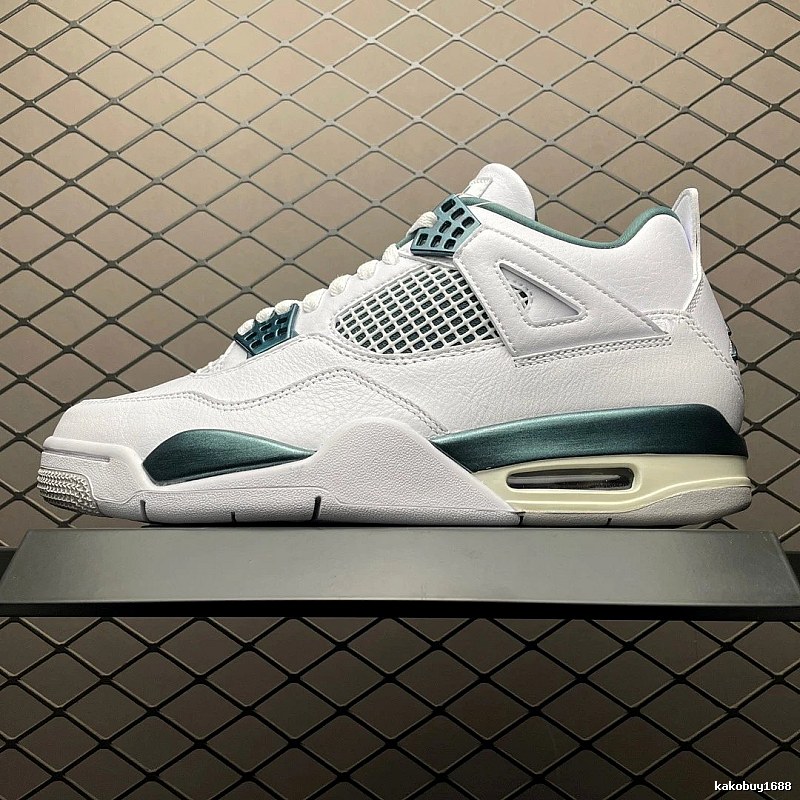 Jordan White and Green Basketball High-Tops Defined by Sculpted Heel