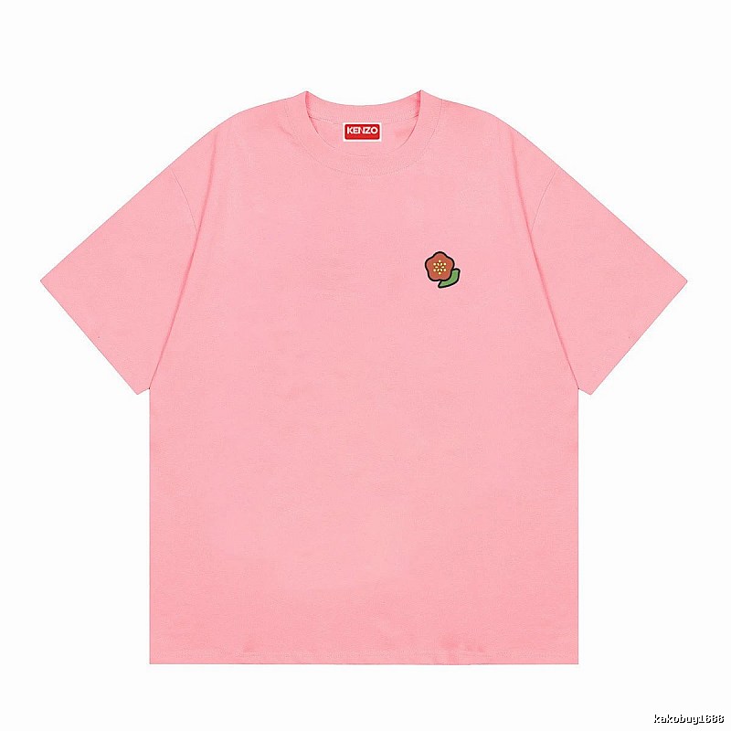KENZO Begonia Collection Casual Style Pink T-Shirt