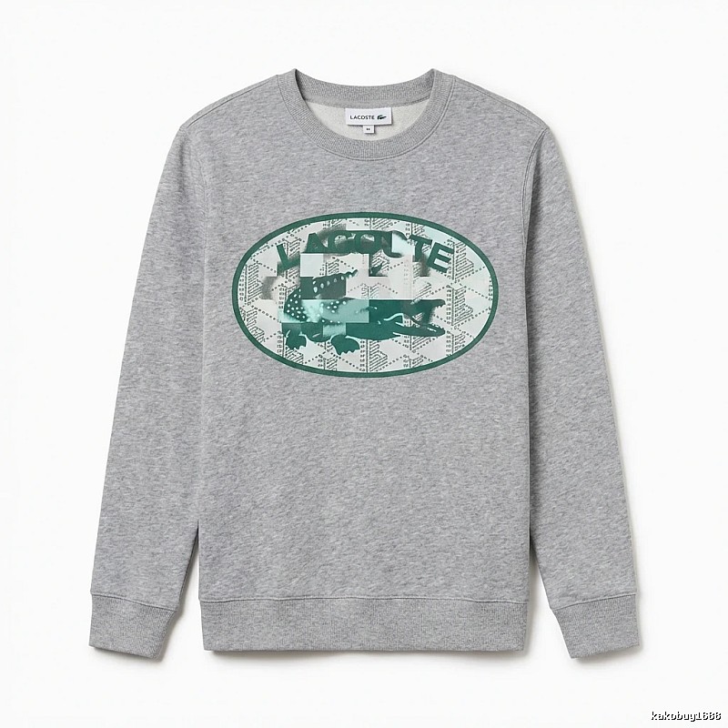 Lacoste retro-style grey sweatshirt