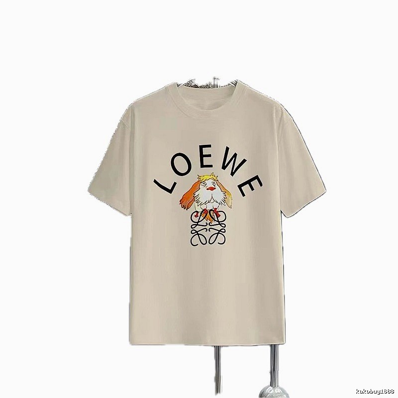 LOEWE Cartoon Print Casual Off-White T-Shirt