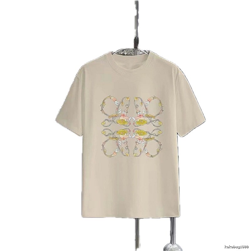 LOEWE Floral Print Casual Off-white T-shirt
