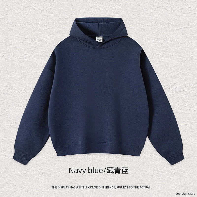 Logo Detail Blank pullover hoodie Black Minimal A with Relaxed Feel