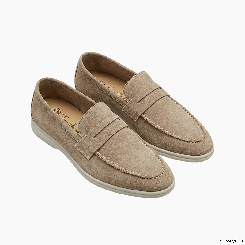 Loro Piana casual style beige leather shoes