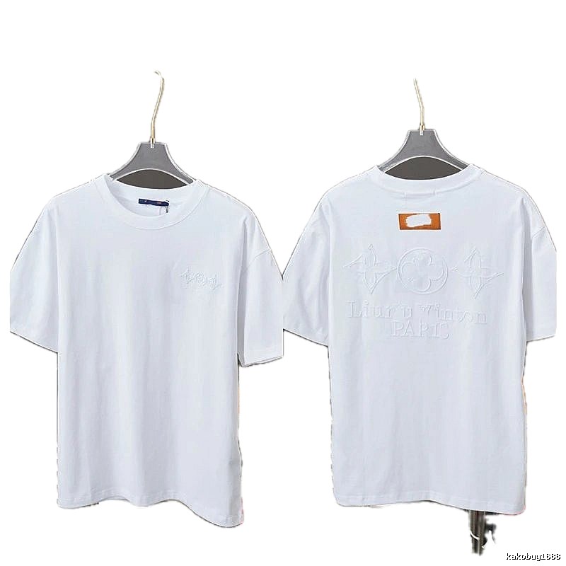 Louis Vuitton Embossed Trendy Style White T-Shirt