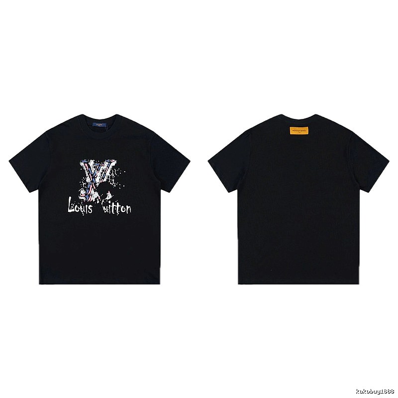 Louis Vuitton Graffiti Street Style Black T-shirt