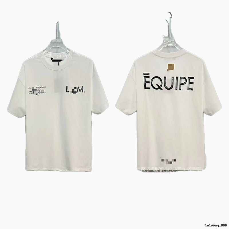 Louis Vuitton Letter Print Street Style White T-shirt