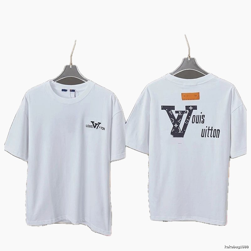 Louis Vuitton Monogram Trendy Style White T-Shirt