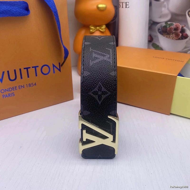 Louis Vuitton Polished Buckle Finish Monogram Belt Relaxed Styling
