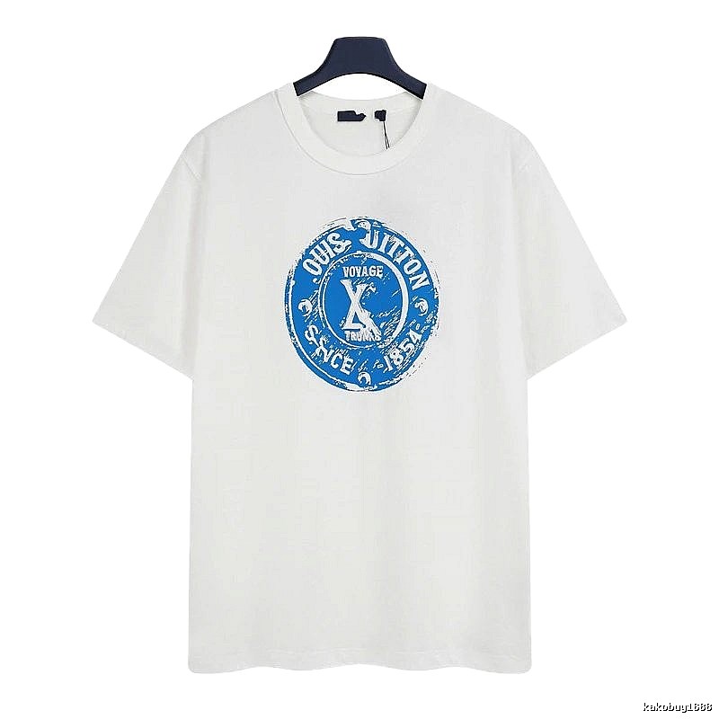 Louis Vuitton Stamp Print Vintage Style White T-Shirt