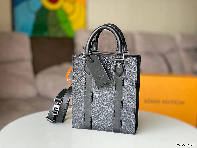 Louis Vuitton Tote Bag with Gray Monogram Vertical Tote for Photo Ready Styling