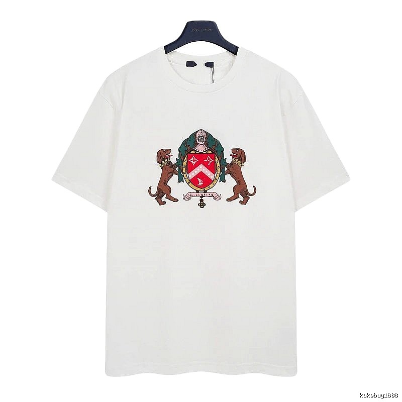 Louis Vuitton Vintage-style Badge White Short-sleeve T-shirt