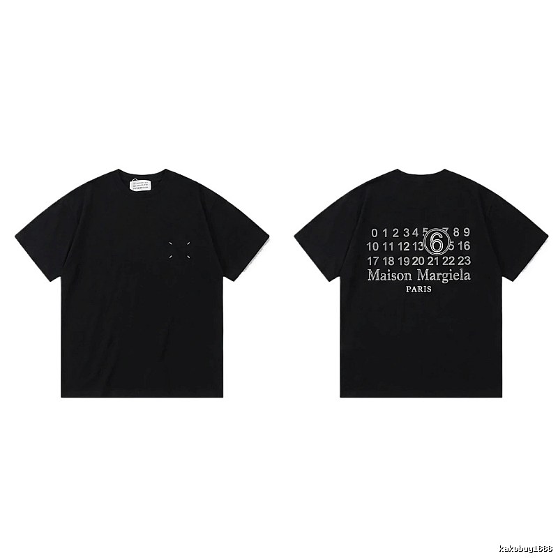 Maison Margiela black T-shirt with digital printing