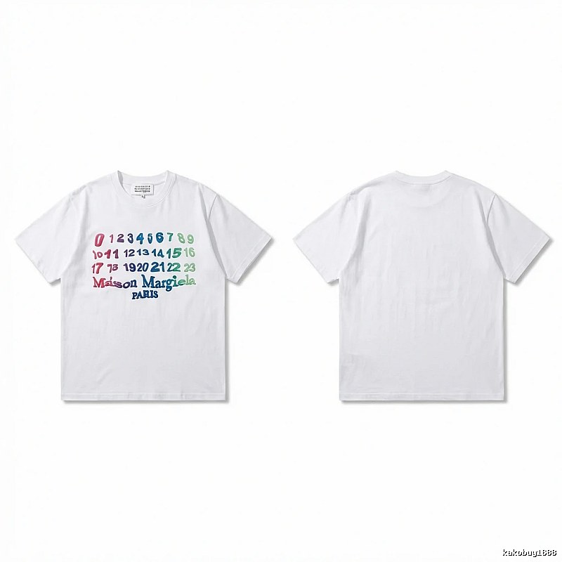 Maison Margiela digital-style white T-shirt