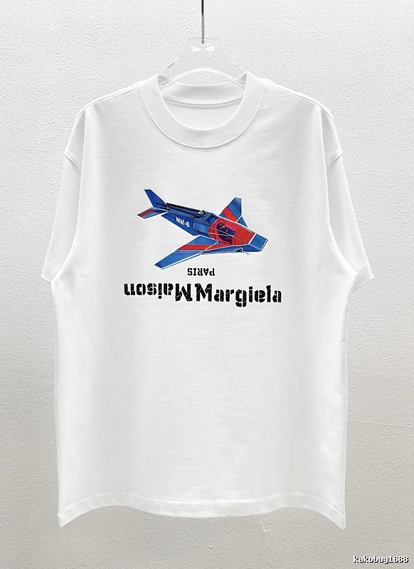 Maison Margiela MM6 Fighter Jet Print White T-Shirt
