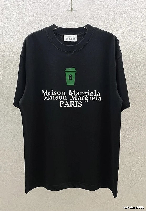 Maison Margiela No.6 Printed Street Style Black T-Shirt