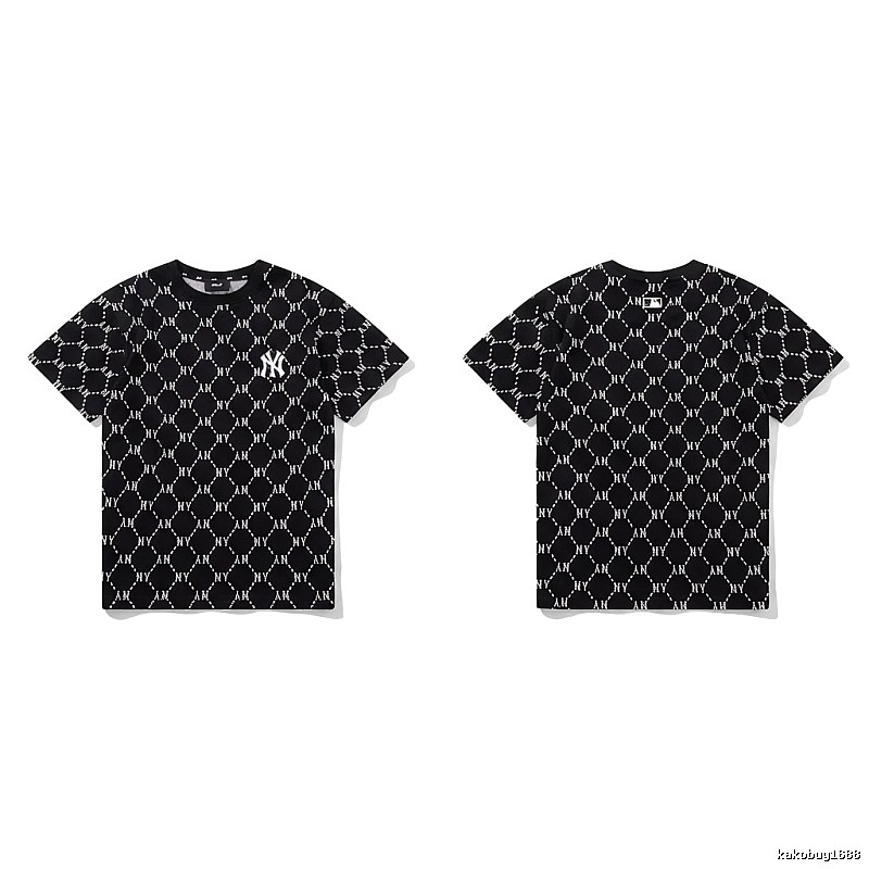 MLB full - print style black T - shirt