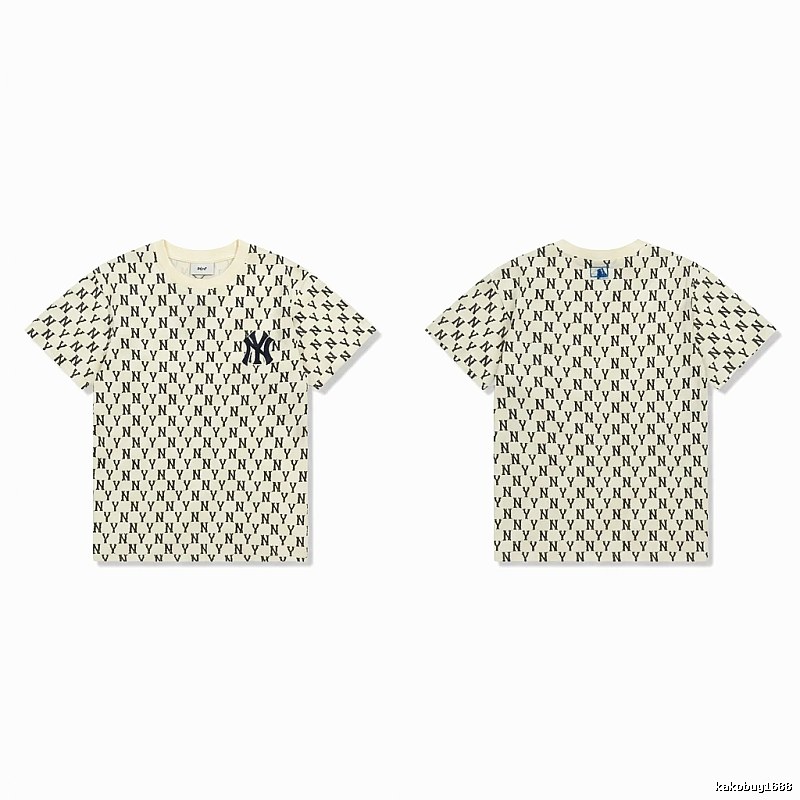 MLB full-print trendy style white T-shirt