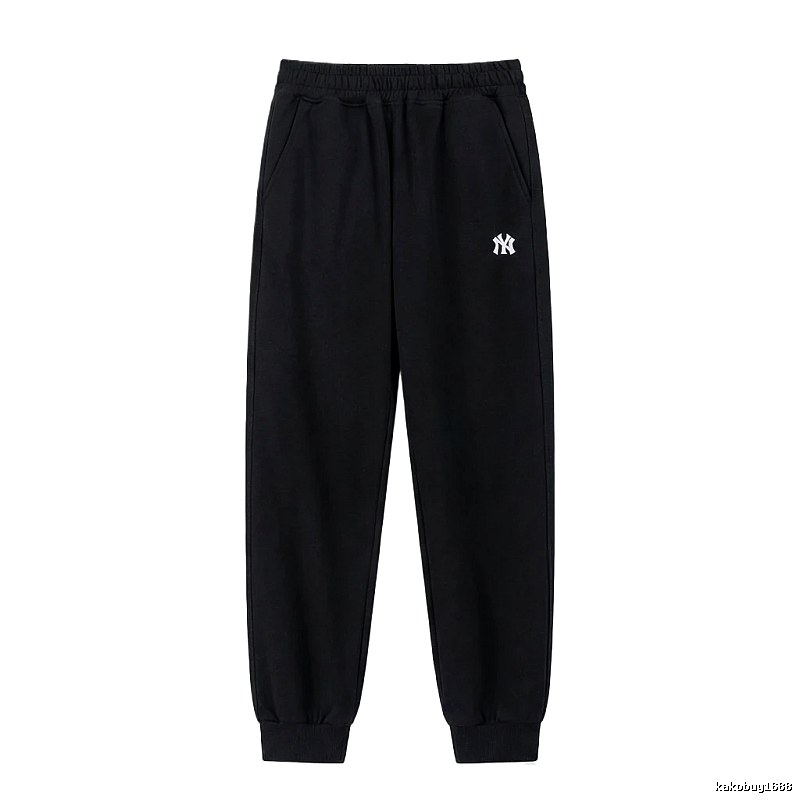 MLB large logo casual style black pants