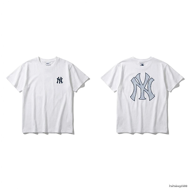 MLB NY Series Simple Style White T-shirt