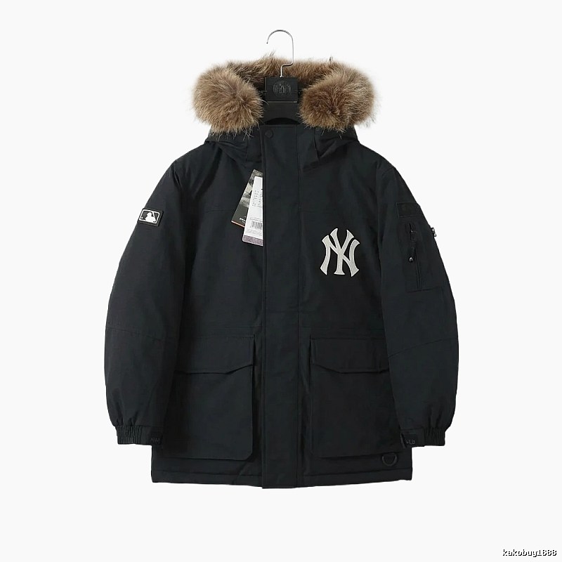 MLB workwear style black down jacket