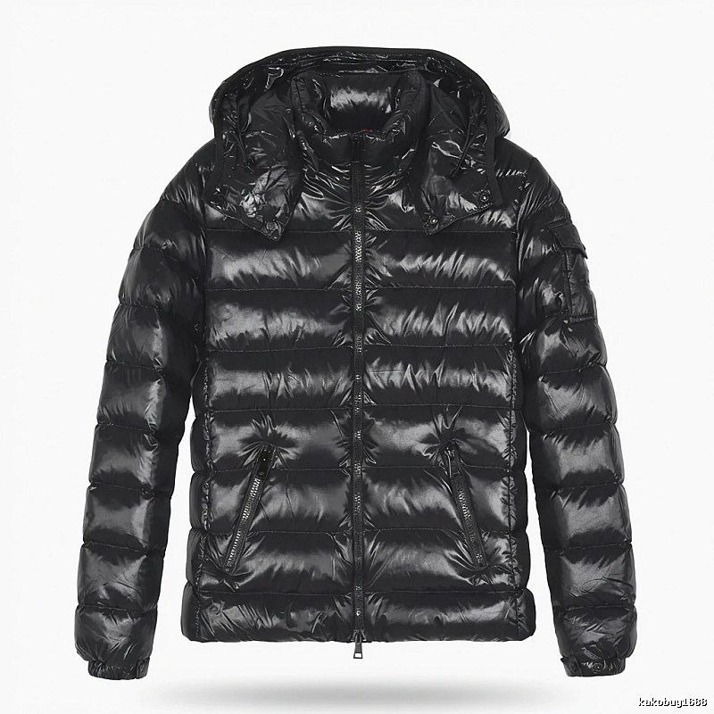 Moncler black shiny down jacket