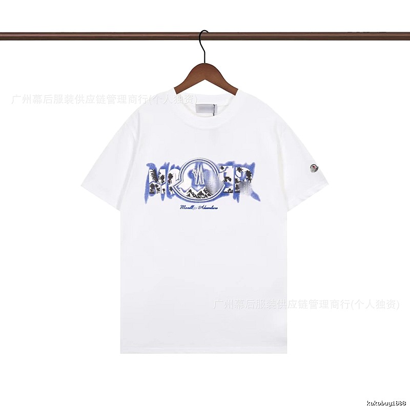 Moncler Casual Printed White Short-sleeve T-shirt