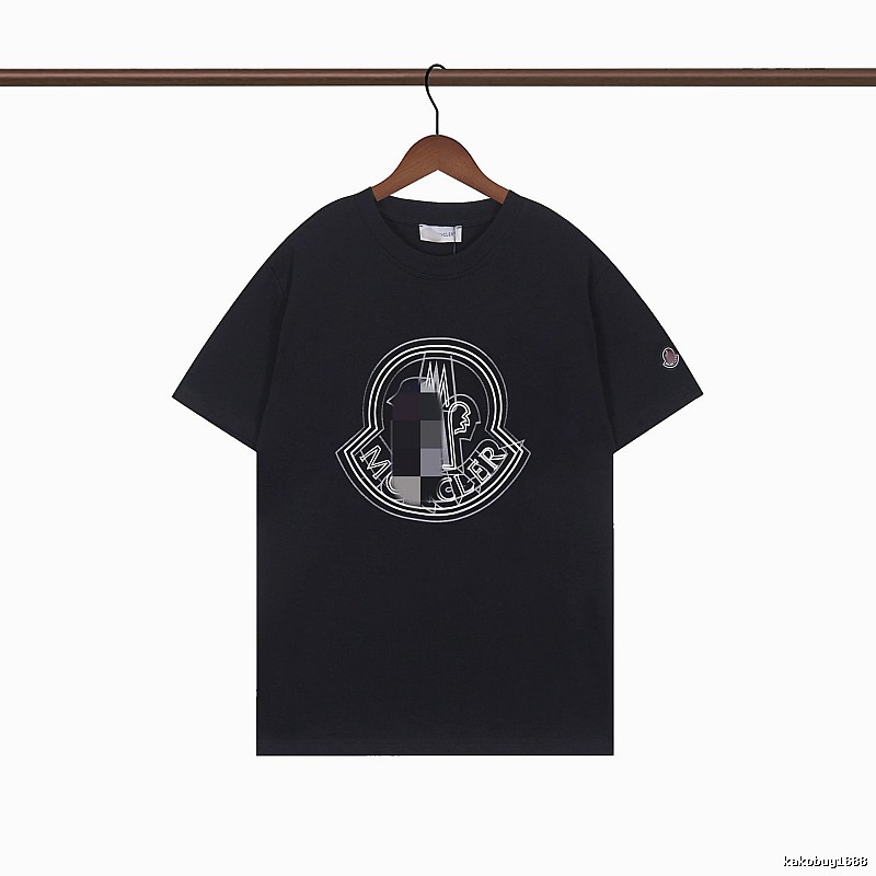 Moncler Classic Logo Casual Black Short-sleeve T-shirt