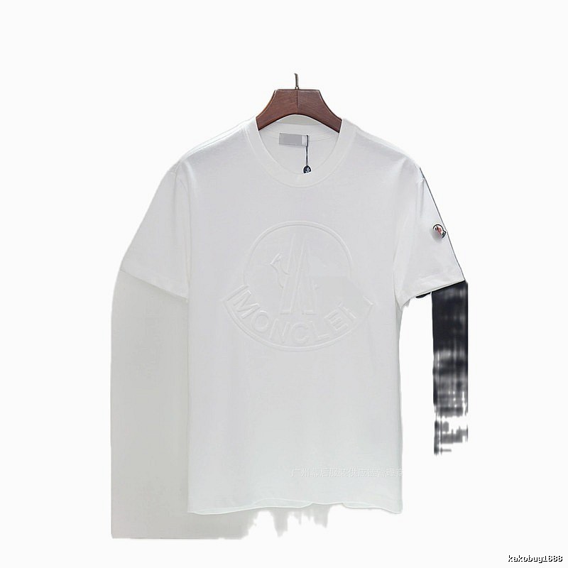 Moncler Embossed Casual White T-Shirt