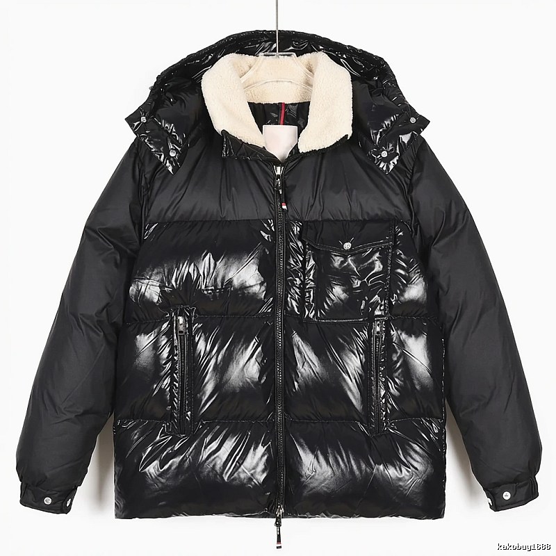 Moncler Glossy and Trendy Black Down Jacket